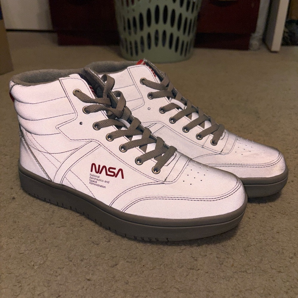 NASA White and Gray Men's Sneakers